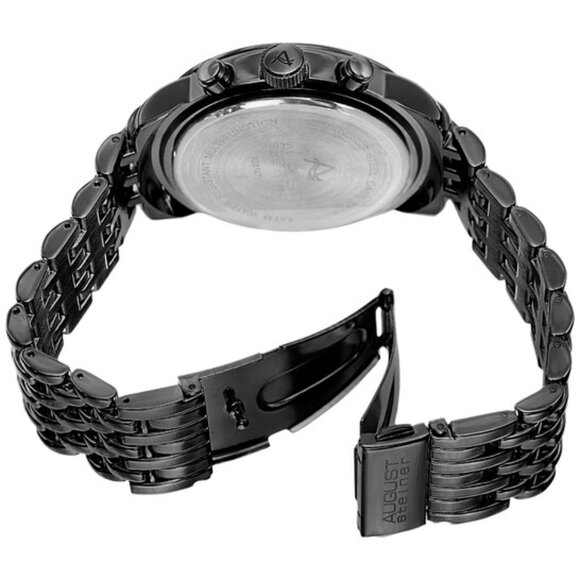 August Steiner Swiss Quartz Dual Time Zone Multifunction Bracelet Watch - Picture 6 of 6